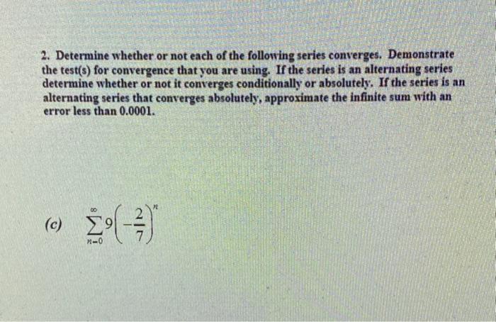 Solved 2. Determine whether or not each of the following | Chegg.com