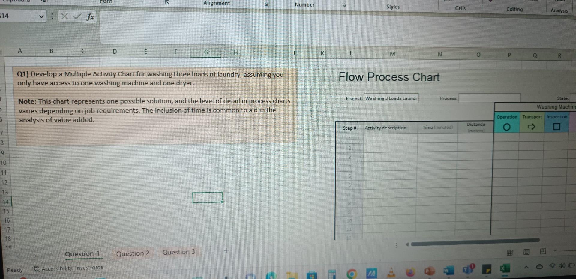 Solved Q1) Develop a Multiple Activity Chart for washing | Chegg.com