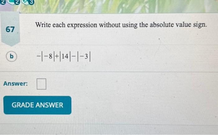Write each expression without using the absolute | Chegg.com