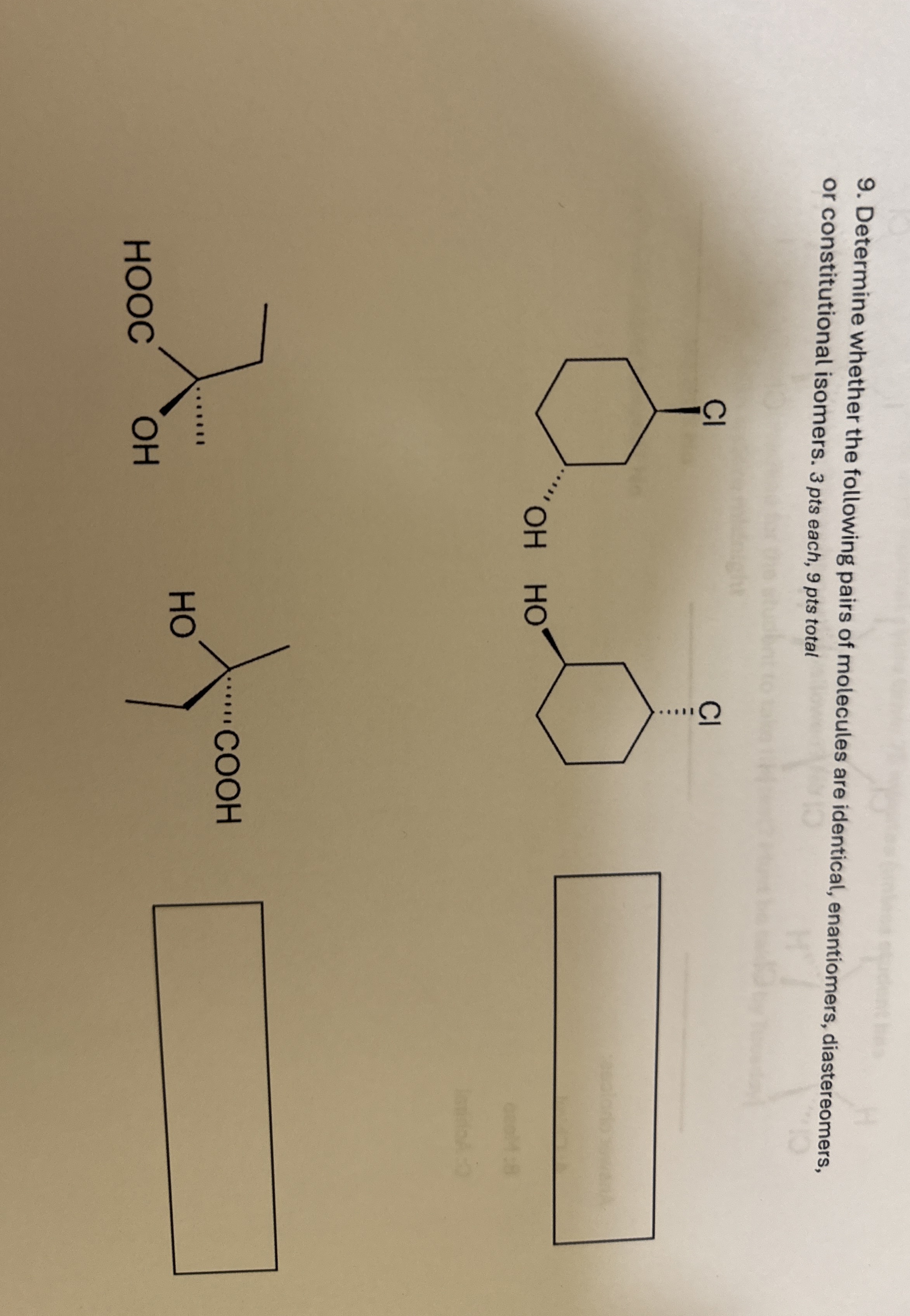 Solved Determine whether the following pairs of molecules | Chegg.com