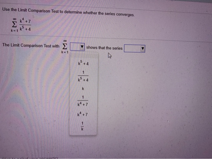 Solved Use the Limit Comparison Test to determine whether | Chegg.com
