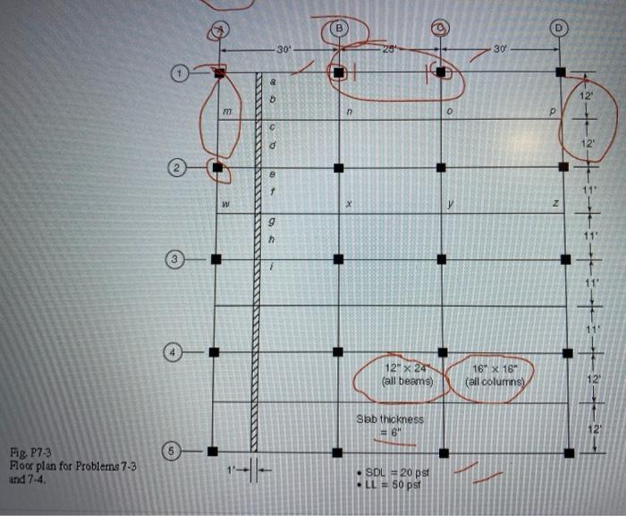 Solved 7-3 The two parts of this problem refer to the floor | Chegg.com