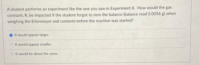 Solved A student performs an experiment like the one you saw | Chegg.com