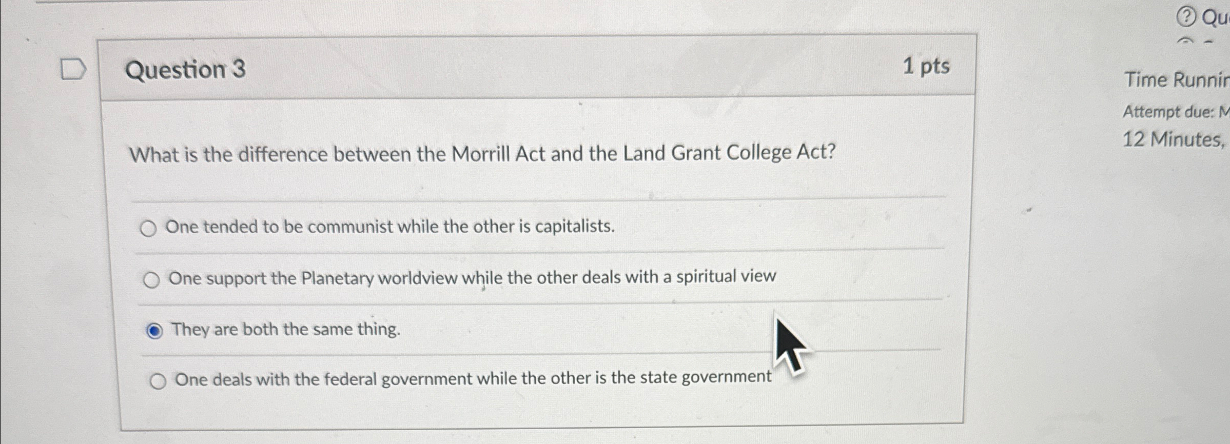 Solved Question 31ptsWhat is the difference between the