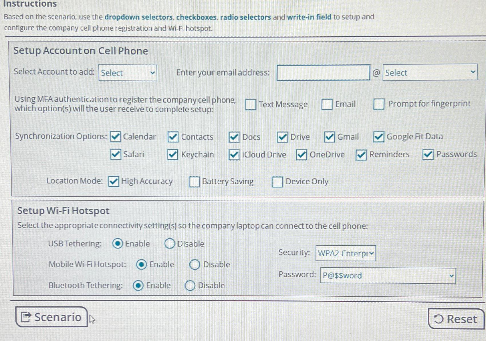 Solved InstructionsBased on the scenario, use the dropdown | Chegg.com