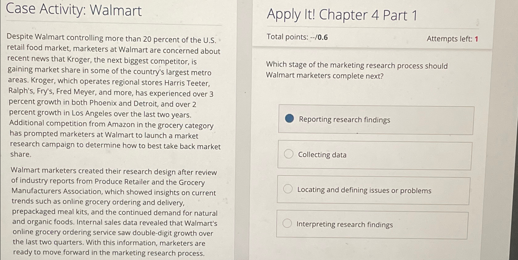 Solved Case Activity: WalmartDespite Walmart controlling | Chegg.com