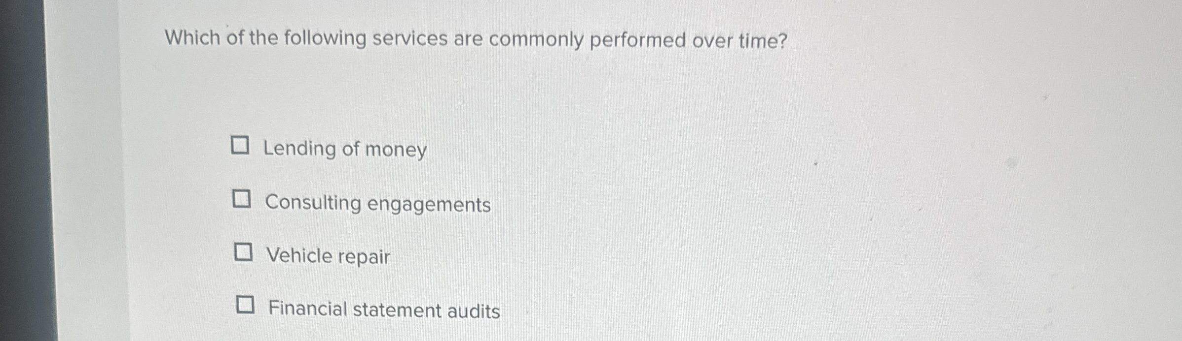 Solved Which of the following services are commonly | Chegg.com