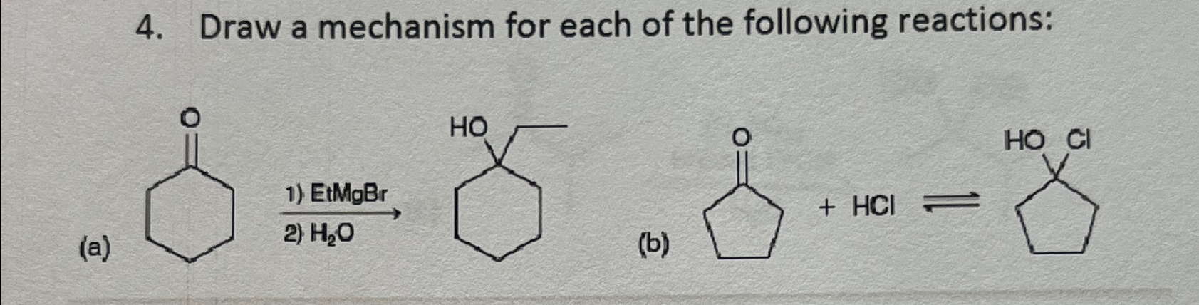 Draw a mechanism for each of the following | Chegg.com