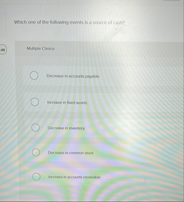 Solved Which one of the following events is a source of | Chegg.com