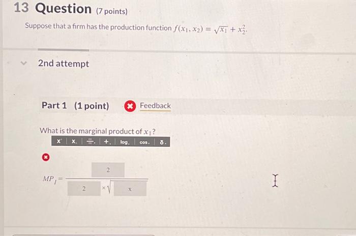 Solved Suppose that a firm has the production function | Chegg.com
