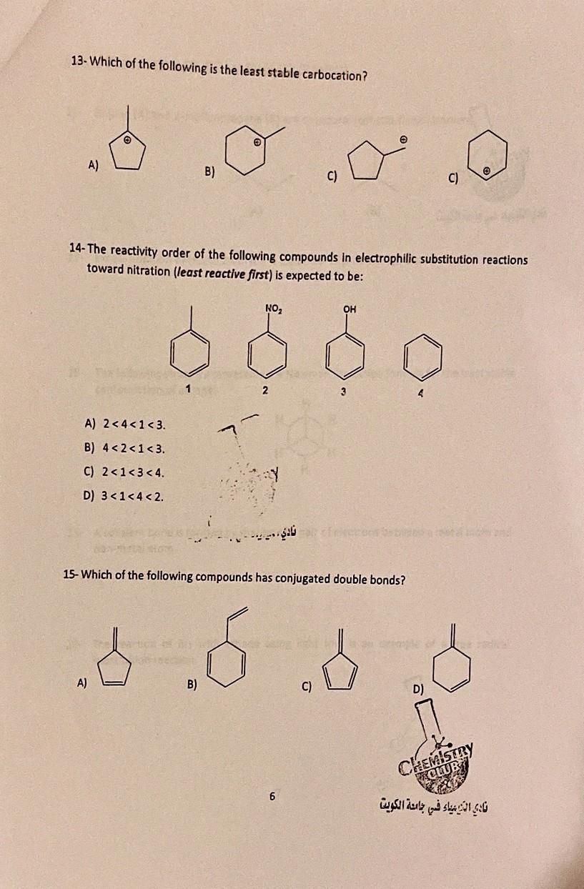 solved-13-which-of-the-following-is-the-least-stable-chegg