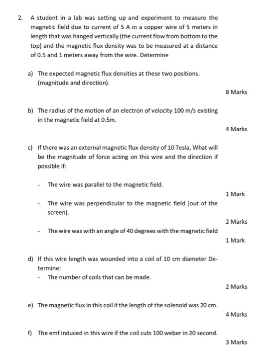 Solved 2. A student in a lab was setting up and experiment | Chegg.com
