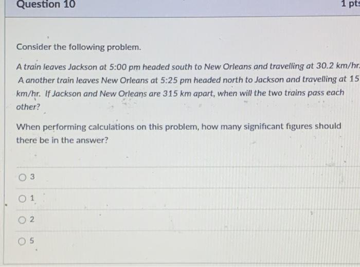 Solved Question 10 1 pts Consider the following problem. A | Chegg.com