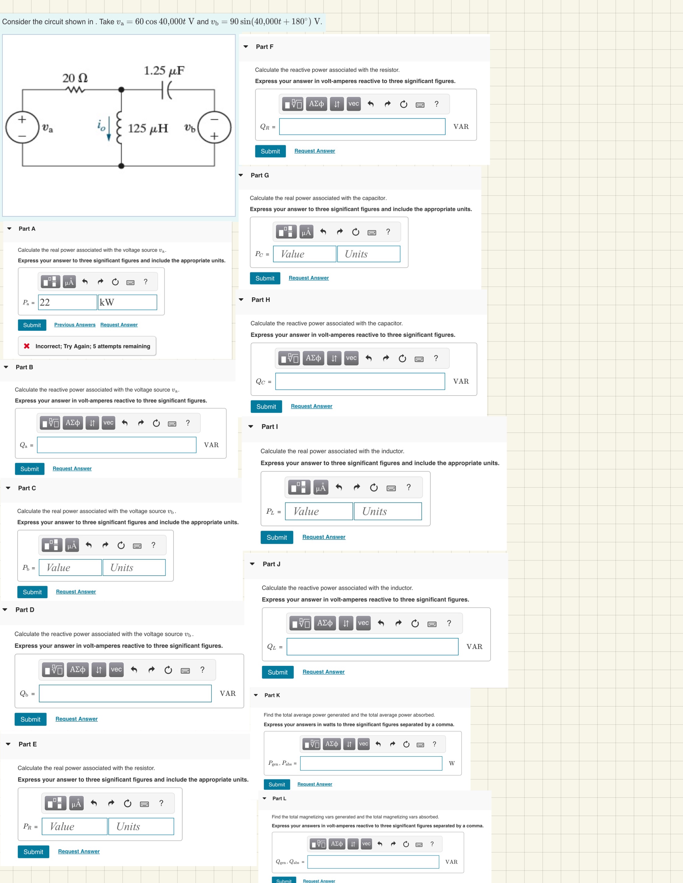 Solved Consider the circuit shown in . ﻿Take | Chegg.com
