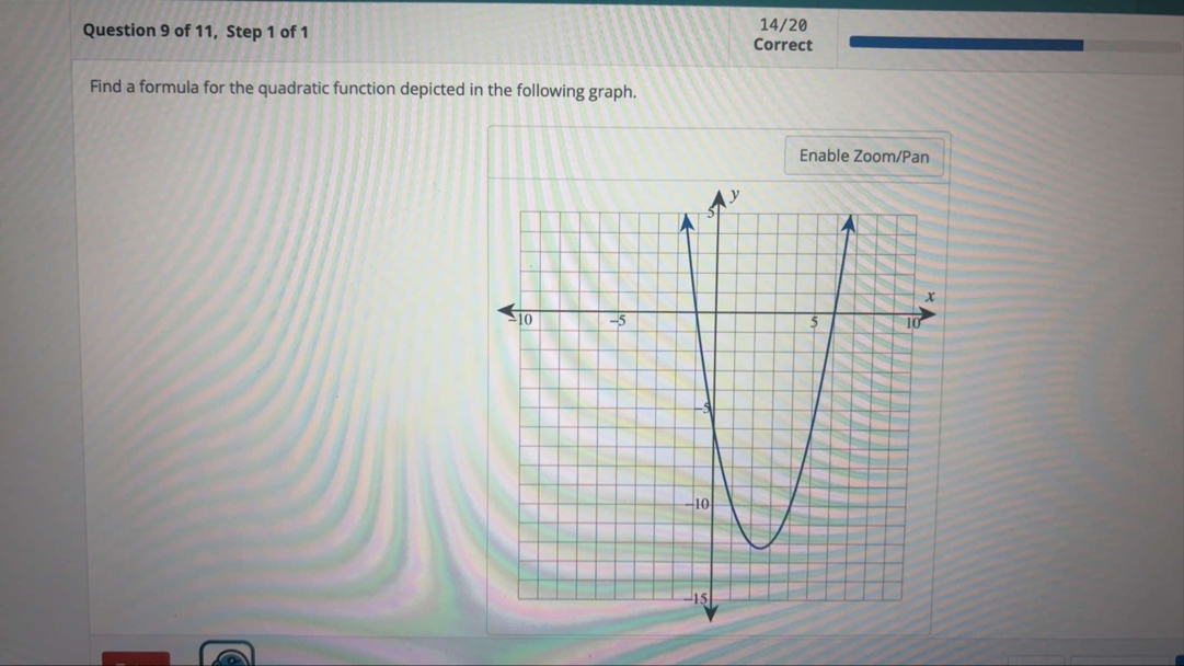 Solved Question 9 of 11, Step 1 of 1Correct14/20Find a | Chegg.com