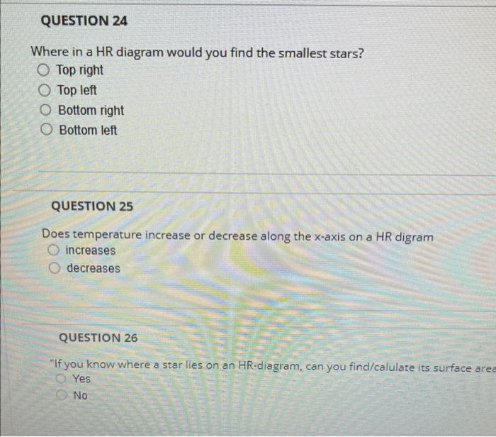 Solved Where in a HR diagram would you find the smallest | Chegg.com