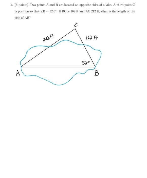 Solved 4. (5 points) Two points A and B are located on | Chegg.com