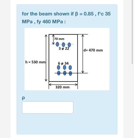 Solved For The Beam Shown If Ss 0 85 F C 35 Mpa Fy 4 Chegg Com