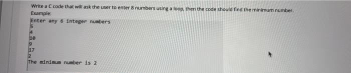 Solved Write a C code that will ask the user to enter 8 | Chegg.com