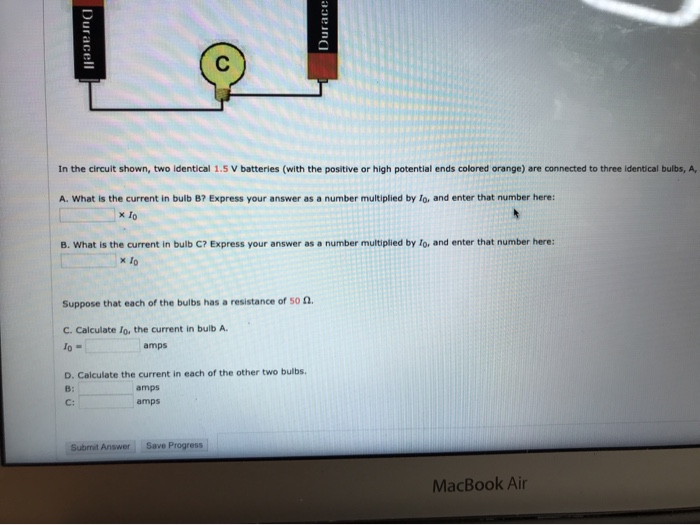 Solved A B In the circuit shown, two identical 1.5V | Chegg.com