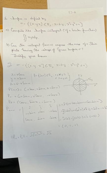 E Surface Is Defined By A X Y Z Ee 2 6 4 Ty Chegg Com