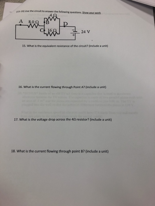 Solved 5-19) Use the circuit to answer the following | Chegg.com