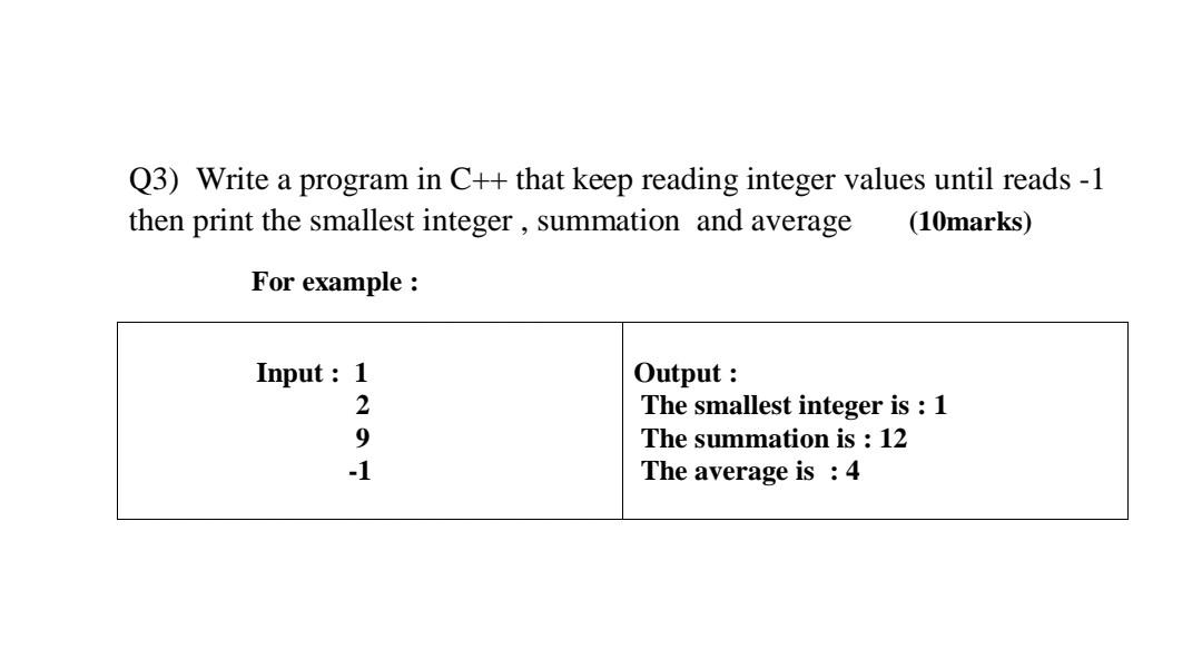 Solved Q3) Write a program in C++ that keep reading integer | Chegg.com