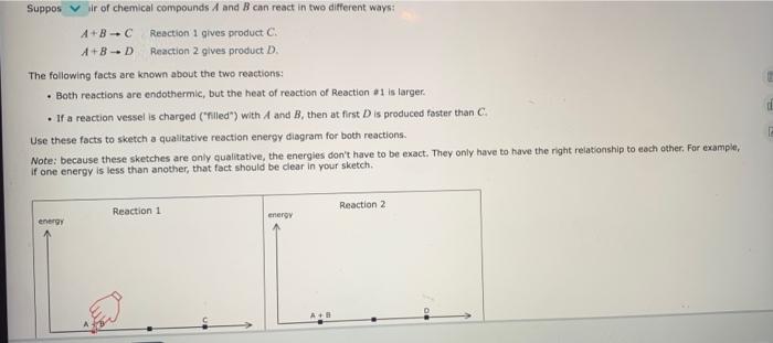 Solved Supposir of chemical compounds A and B can react in | Chegg.com