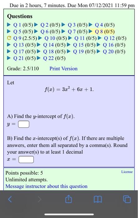 Solved Due In 2 Hours 7 Minutes Due Mon 07 12 21 11 59 Chegg Com