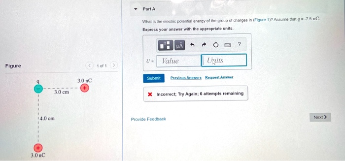 Solved Part A What Is The Electric Potential Energy Of The | Chegg.com