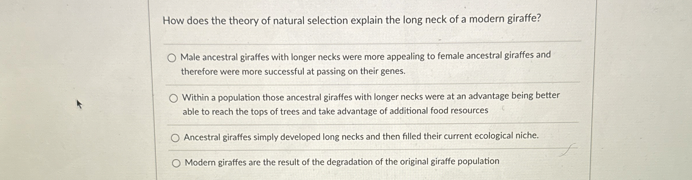 Solved How does the theory of natural selection explain the | Chegg.com