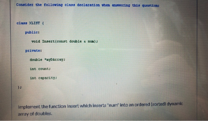 Solved Consider the following class declaration then | Chegg.com