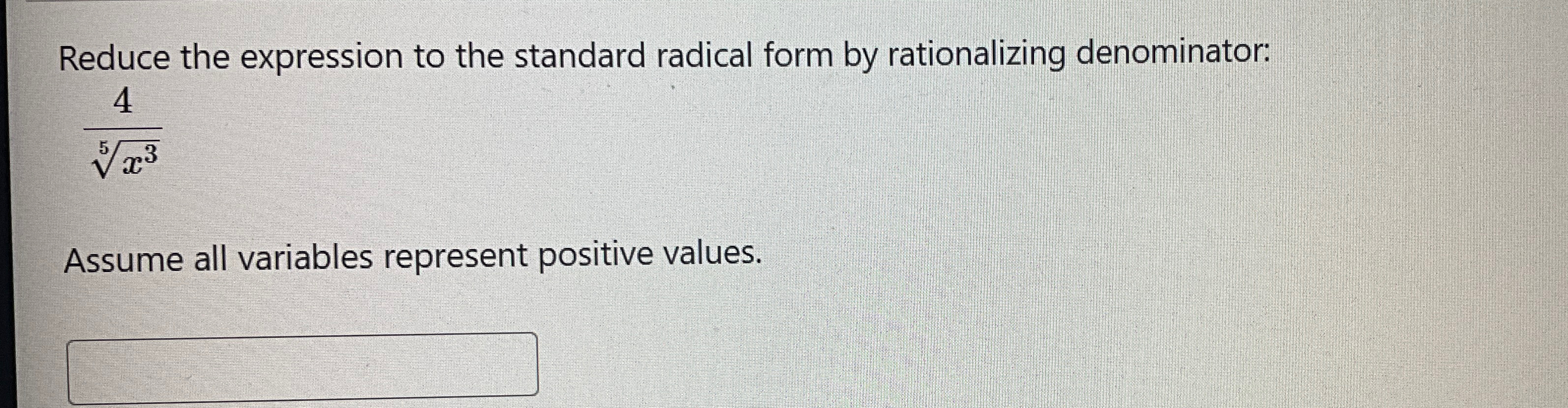 Solved Reduce the expression to the standard radical form by | Chegg.com