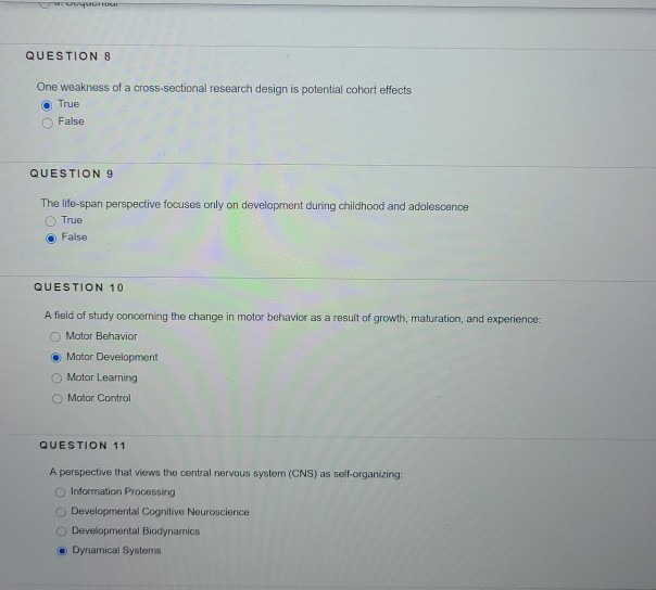 Solved OWY QUESTION 8 One weakness of a crosssectional