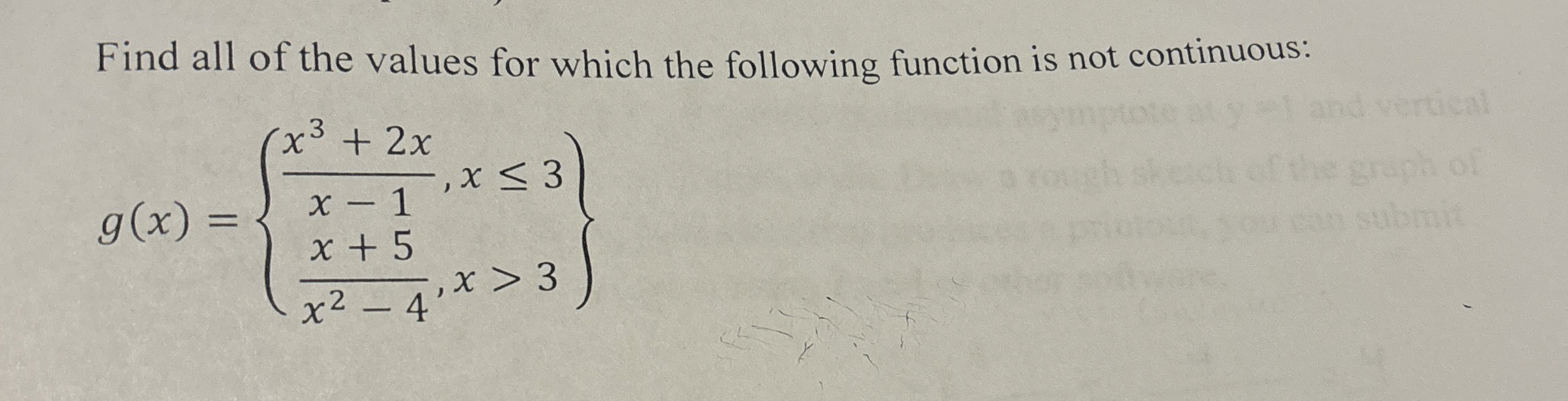Solved Find all of the values for which the following | Chegg.com
