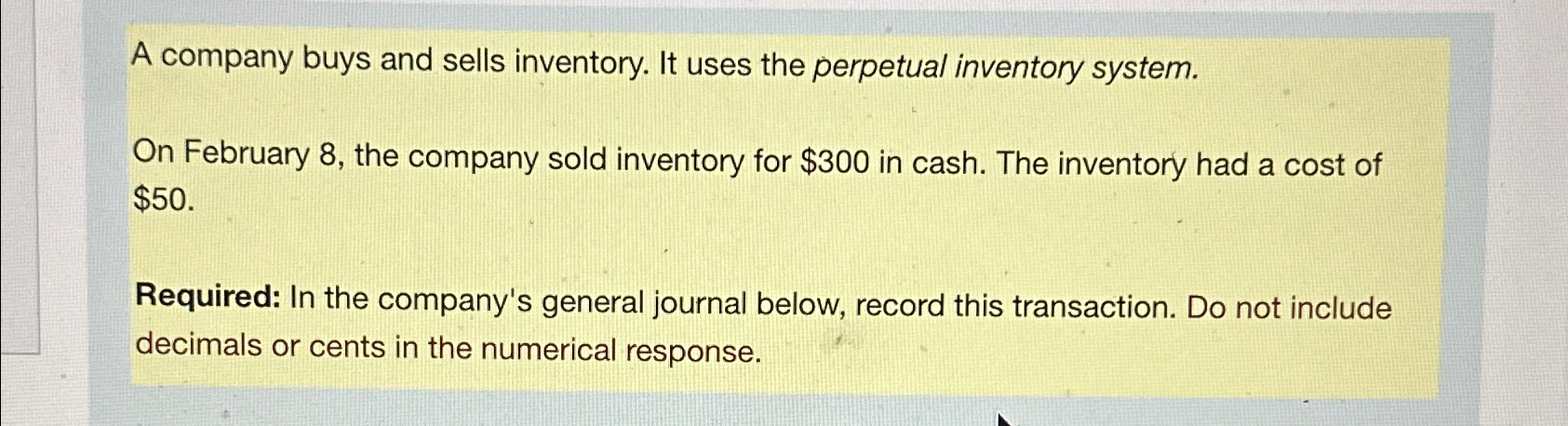 Solved A company buys and sells inventory. It uses the | Chegg.com