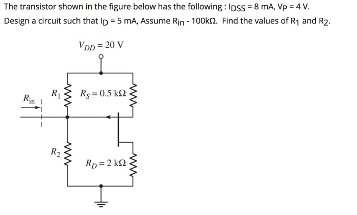 Solved The transistor shown in the figure below has the | Chegg.com