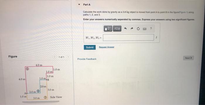 Solved Part A Calculate the work done by gravity as a 3.8 kg | Chegg.com