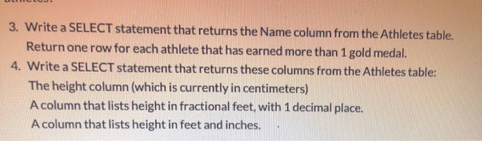 Solved 3. Write a SELECT statement that returns the Name | Chegg.com