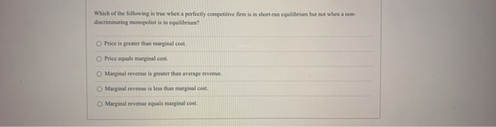 Solved Which of the following is true when a perfectly | Chegg.com