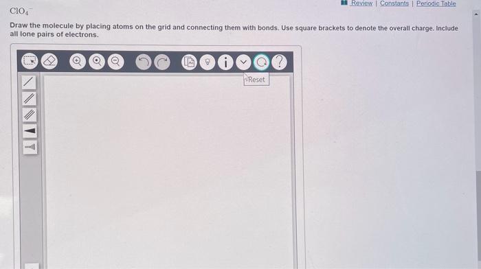 Solved Draw the molecule by placing atoms on the grid and | Chegg.com