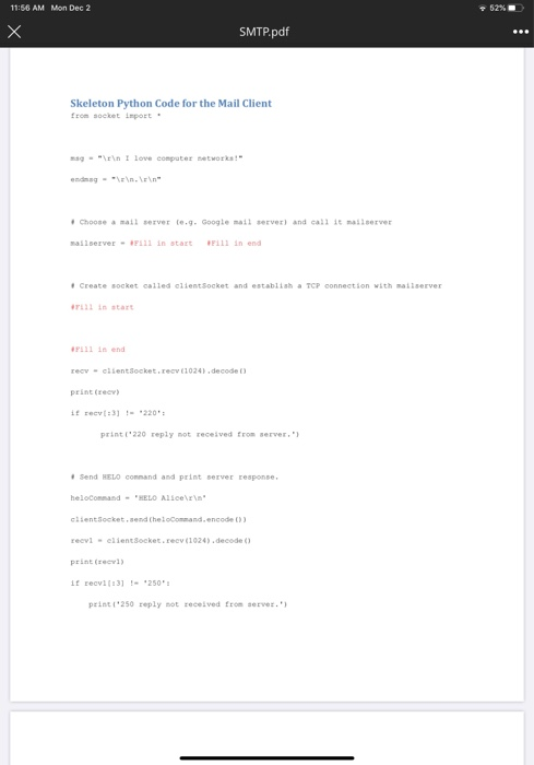 python socket