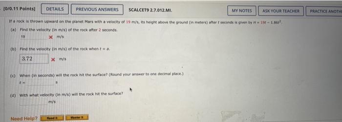 Solved PRACTIC 6. [0/0.11 Points) DETAILS PREVIOUS ANSWERS | Chegg.com