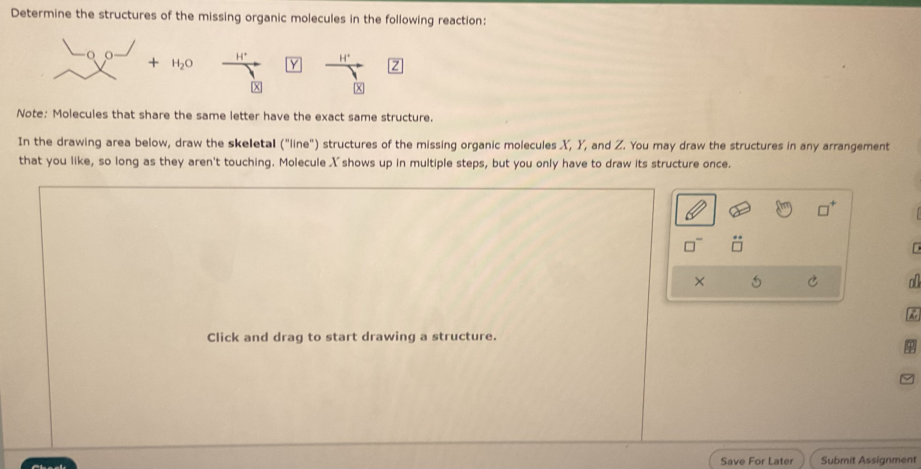 Solved Determine the structures of the missing organic | Chegg.com