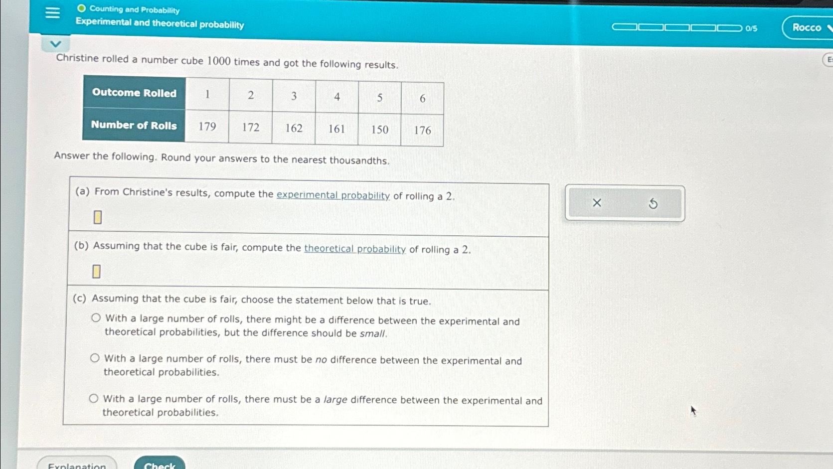 counting outcomes theoretical and experimental probability