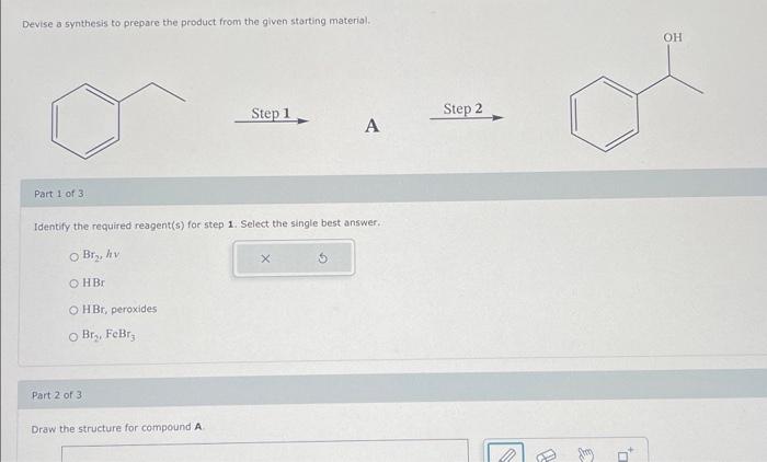 Solved Devise a synthesis to prepare the product from the | Chegg.com