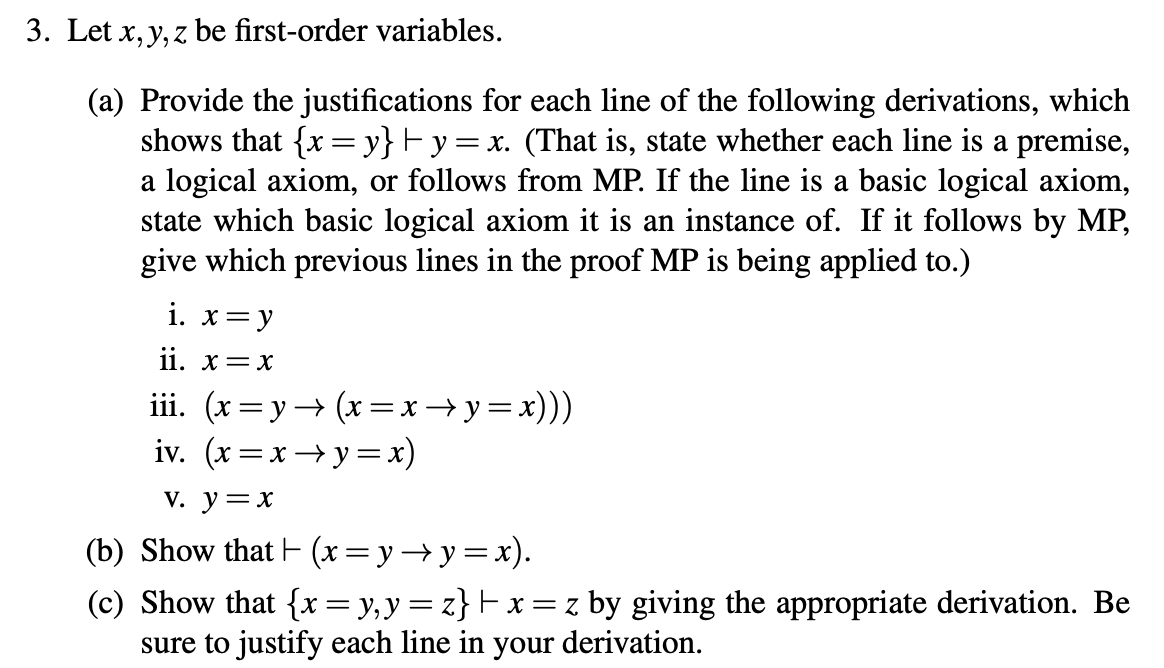 Solved Let Xyz ﻿be First Order Variablesa ﻿provide The 0055