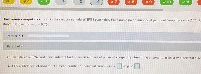 Solved How many computers? In a simple random sample of 190 | Chegg.com