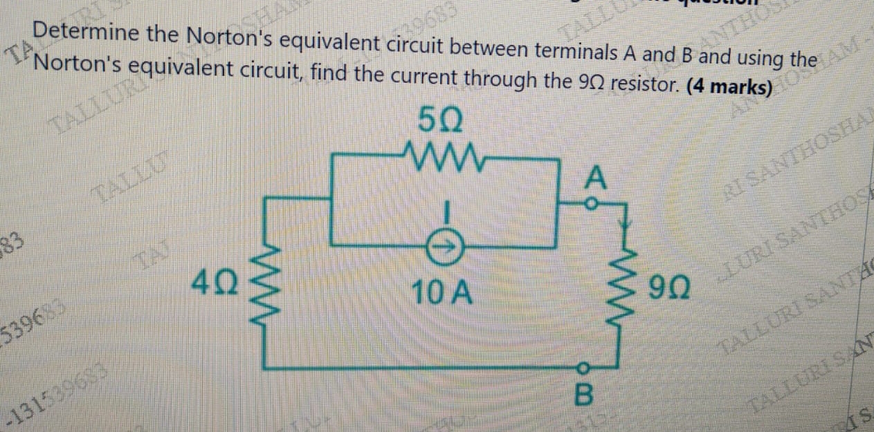 Solved Determine the Norton's equivalent circuit between | Chegg.com