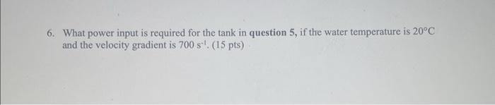 Solved What Is The Volume Required For A Rapid-mix Basin 